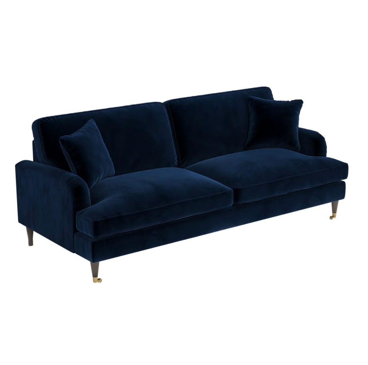 4 Seater Velvet Sofa with Cushions