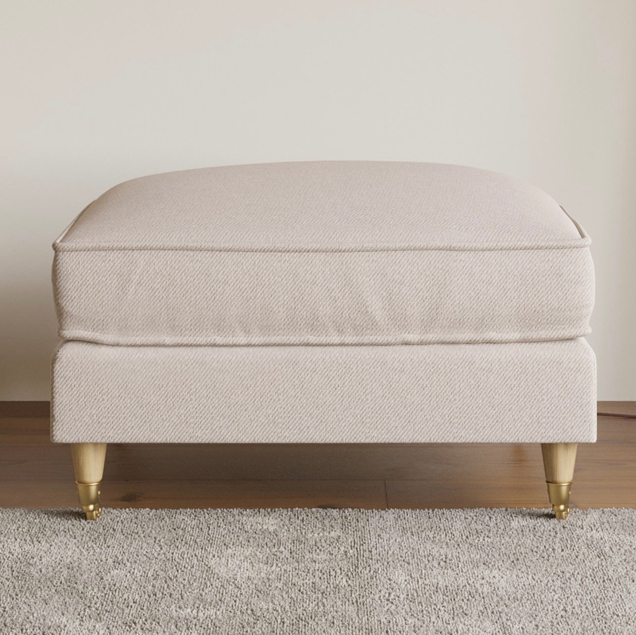 Footstool Soft Upholstered Classic Finish