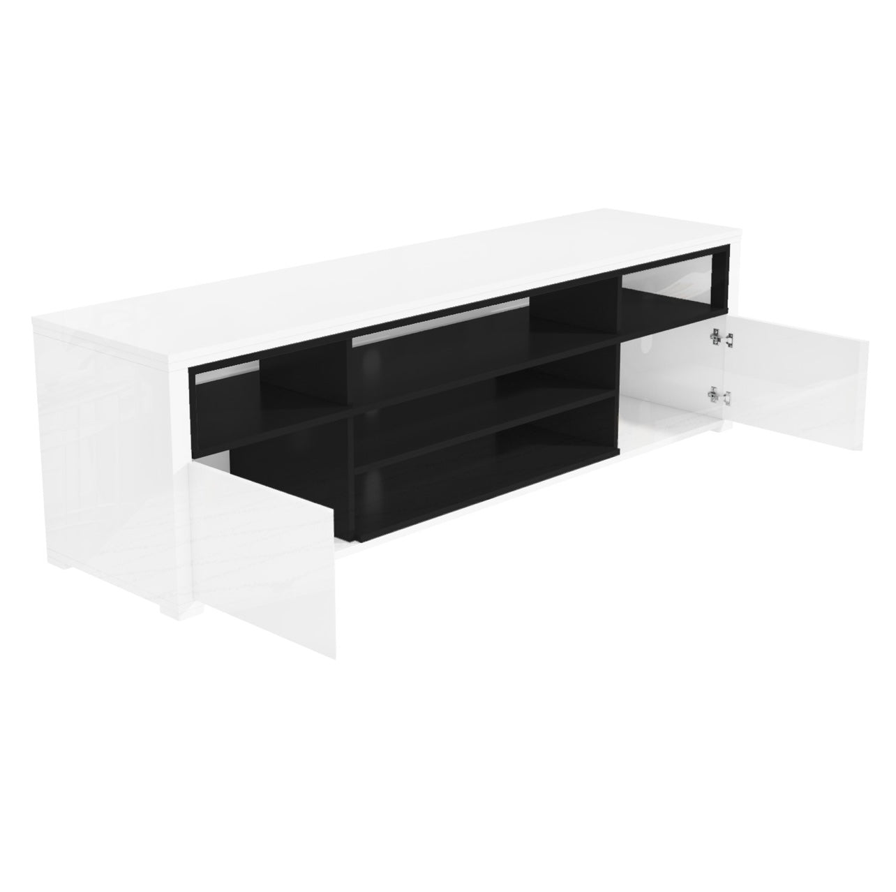 TV Unit Stand with Adjustable Shelf and Storage
