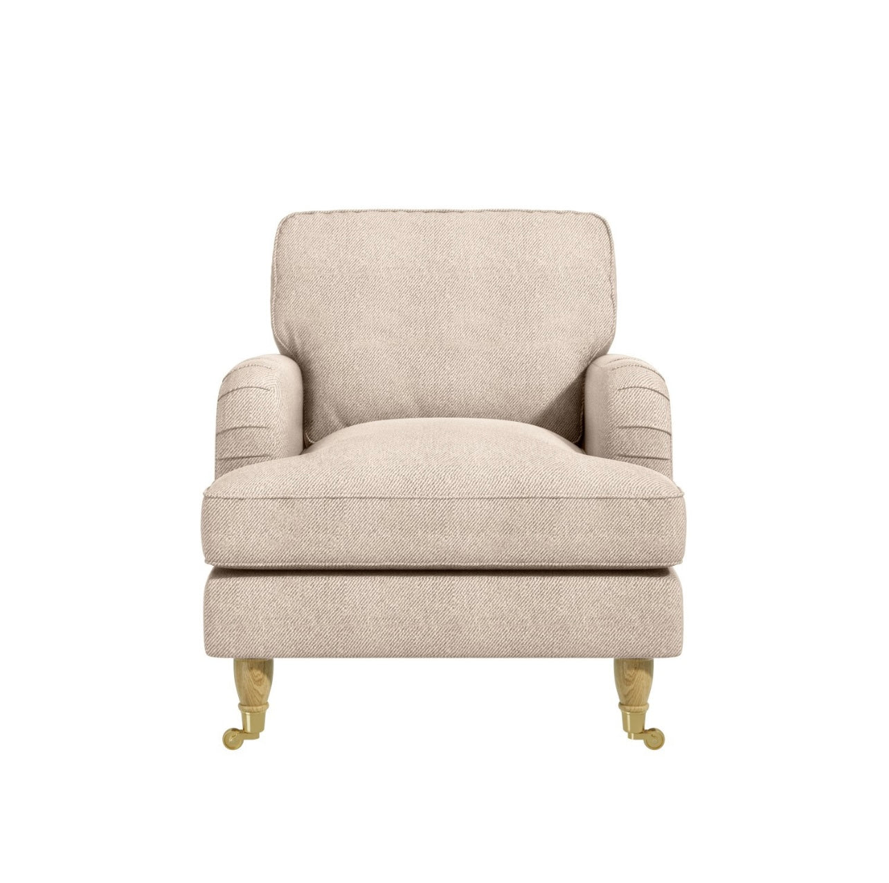 Armchair Plush Upholstered Classic and Tailored