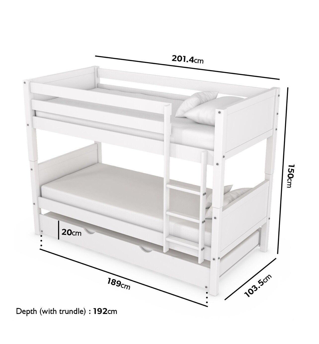 Kids Bunk Bed with Built in Stairs and Pull Out Trundle