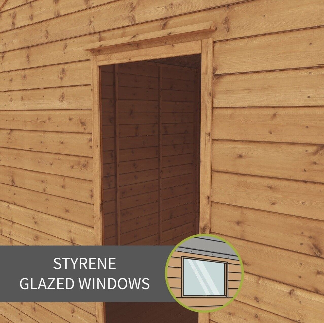 Summerhouse with Bi-Fold Doors Shatterproof and Lockable