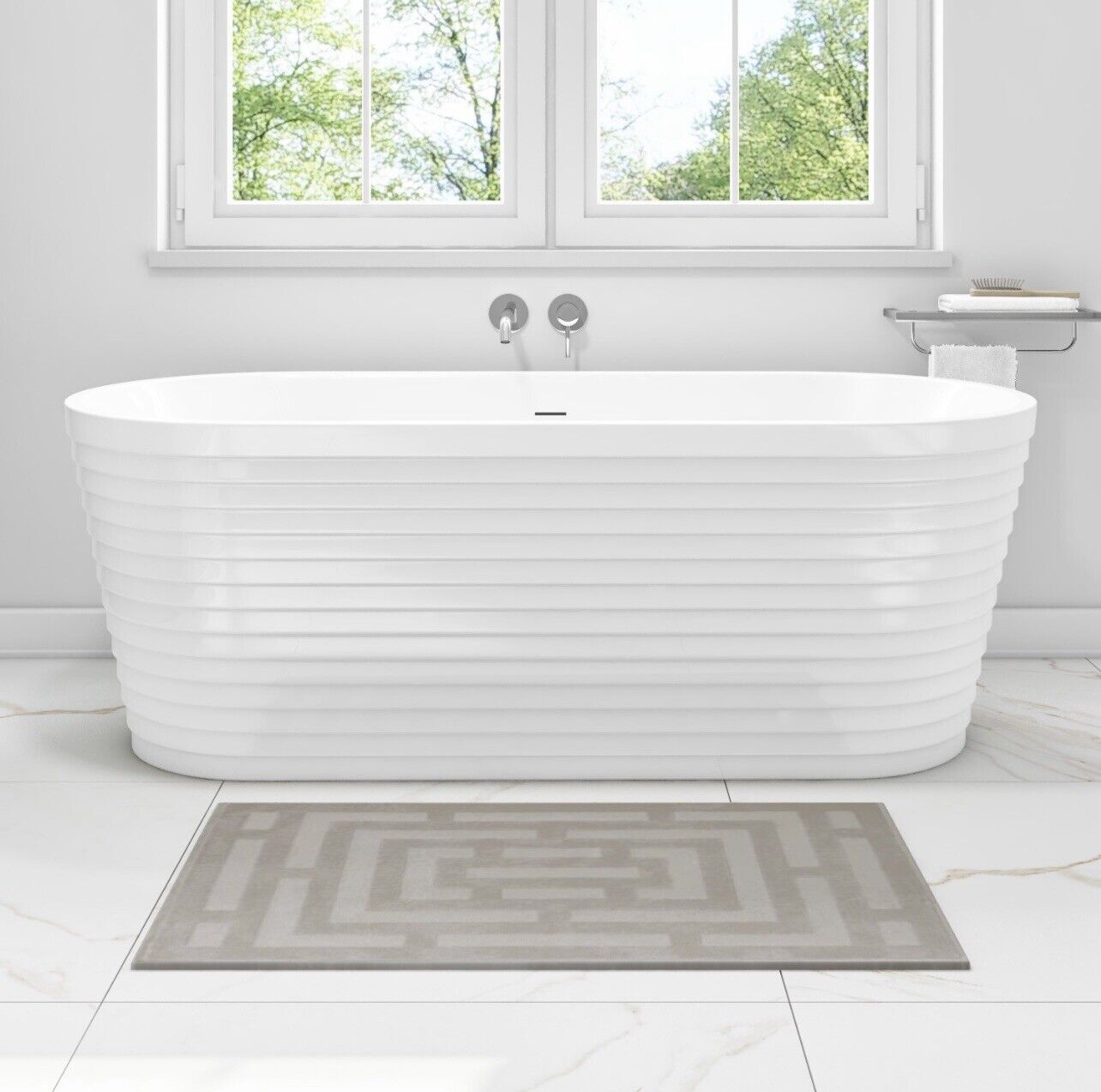 Double Ended Bath in White Gloss