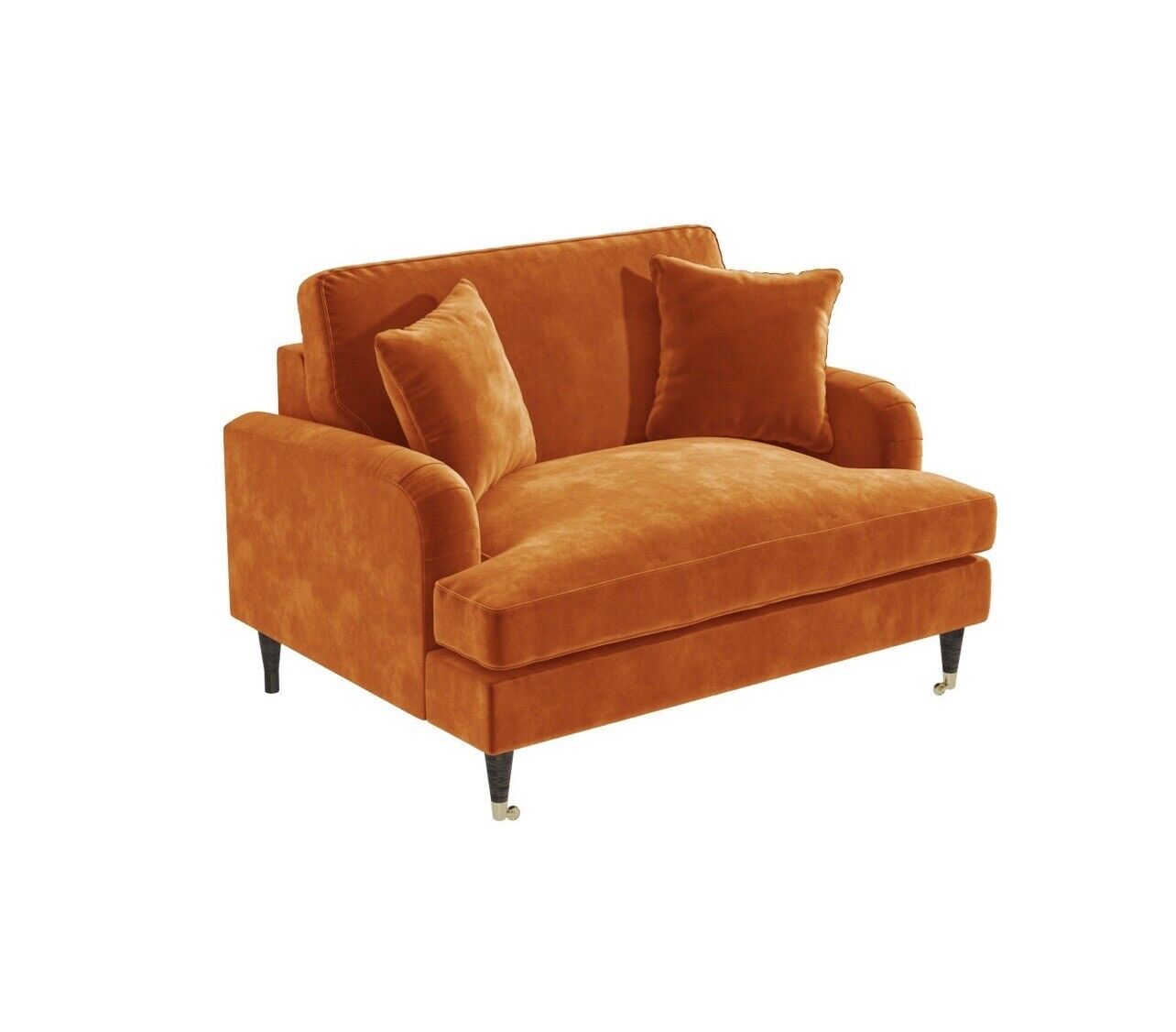 Loveseat 2 Seater Velvet Sofa Couch with Cushions